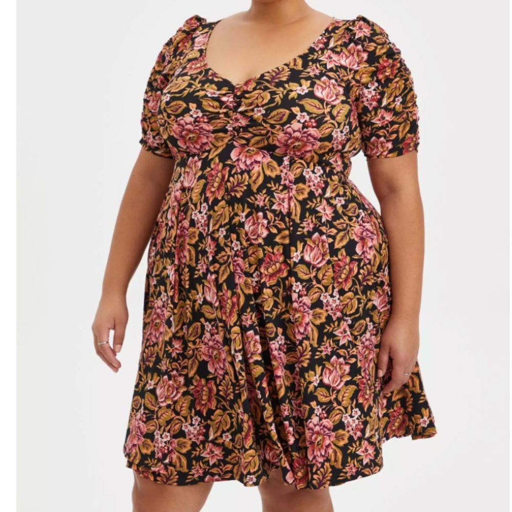 Torrid Mini Studio Knit Cinch Front Skater Dress Size 1